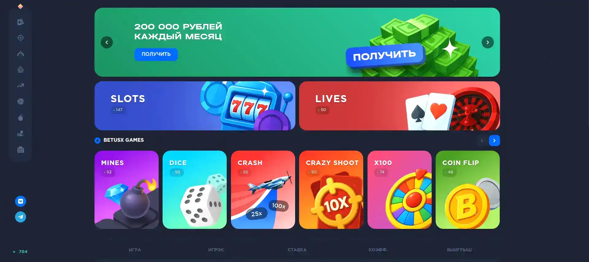 Игровой процесс в Бабосс казино